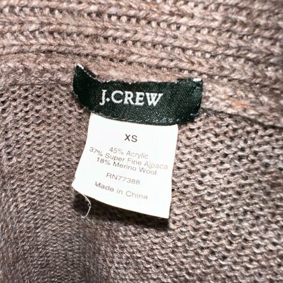 J Crew heathered brown v-neck alpaca merino wool sweater - Picture 4 of 4